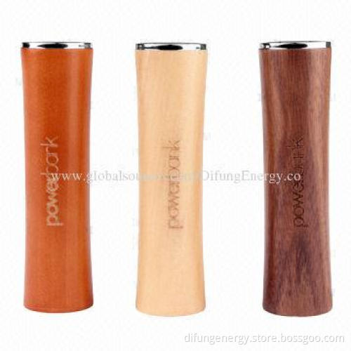 Best Power Banks with Wood, 2,600mAh Lithium-ion Samsung Battery